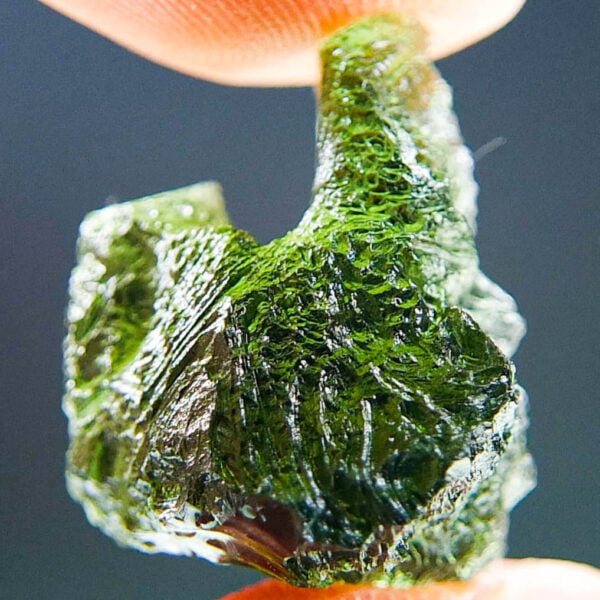 Moldavite with CERTIFICATE - Intensive green