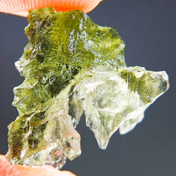 Investment Certified Moldavite from Besednice - with imprint of big bubble
